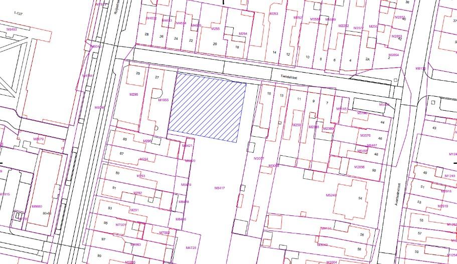 Kadastrale situatieschets Tiendstraat Venlo