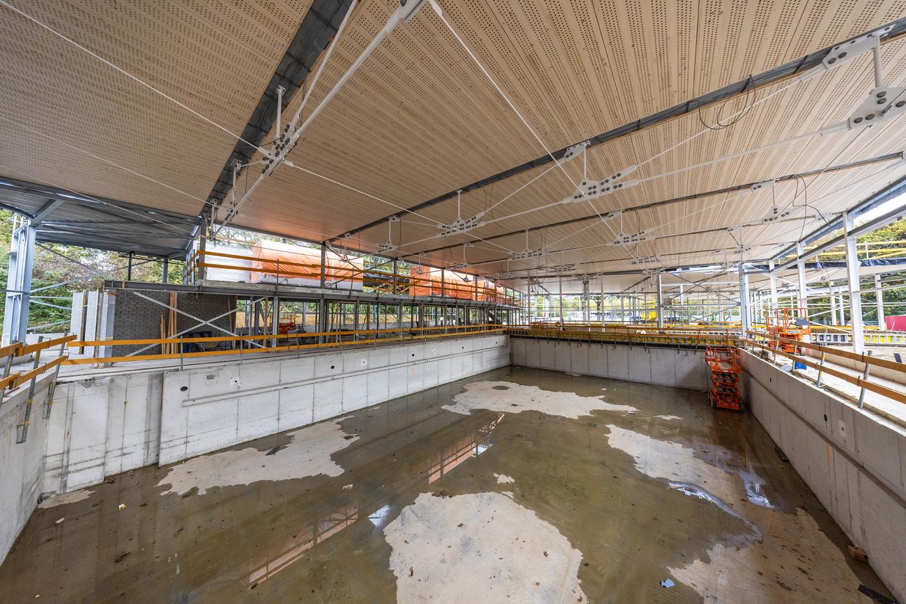 Foto van voortgang bouw zwembad