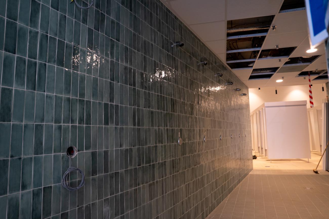 Bouw gang nieuw zwembad