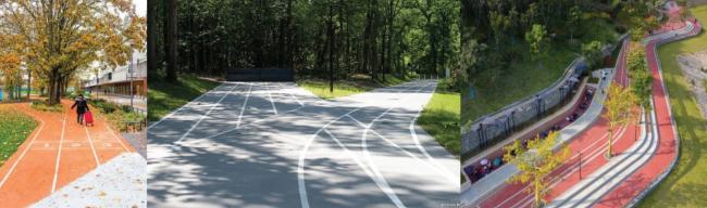 Voorbeelden van hardloopbanen
