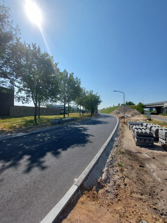Het nieuwe gedeelte van de Grubbenvorsterweg.