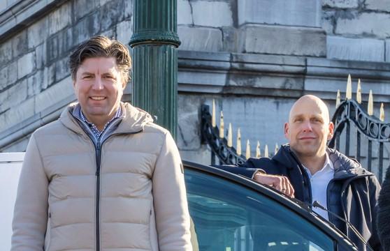Logistiek makelaars Mark Luikens en Michel Oldenburg. 