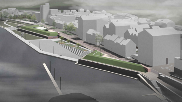 Artist impression watering Maaskade 