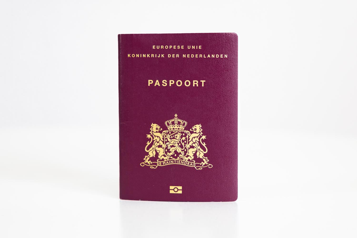 Voorkant van een paspoort