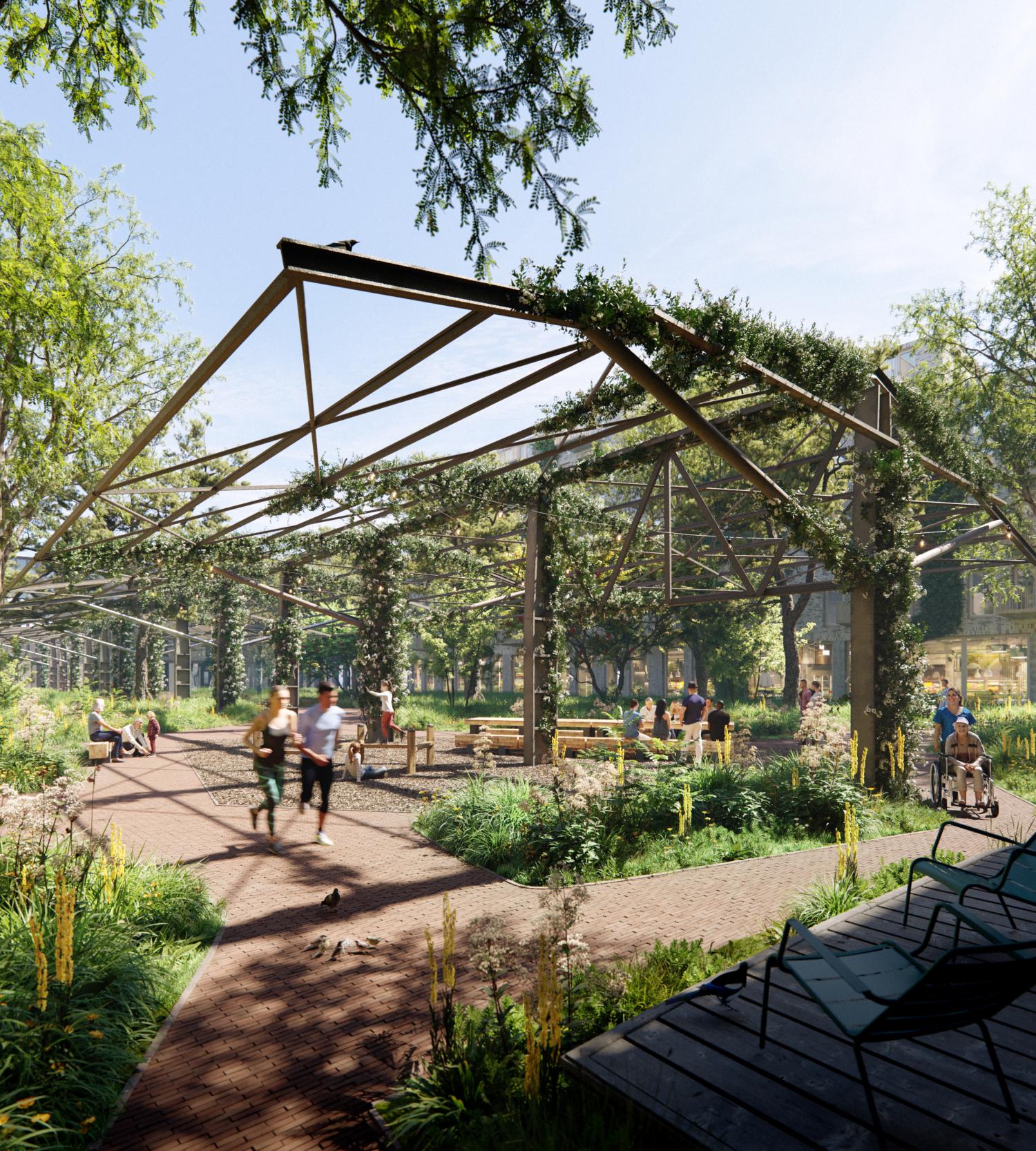 Ontwerpschets van het Veilingterrein