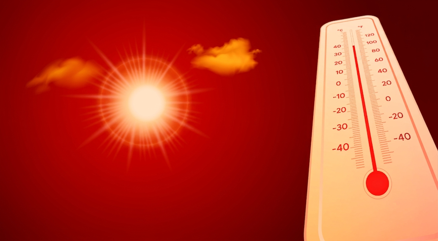 Code Rood lucht en thermometer