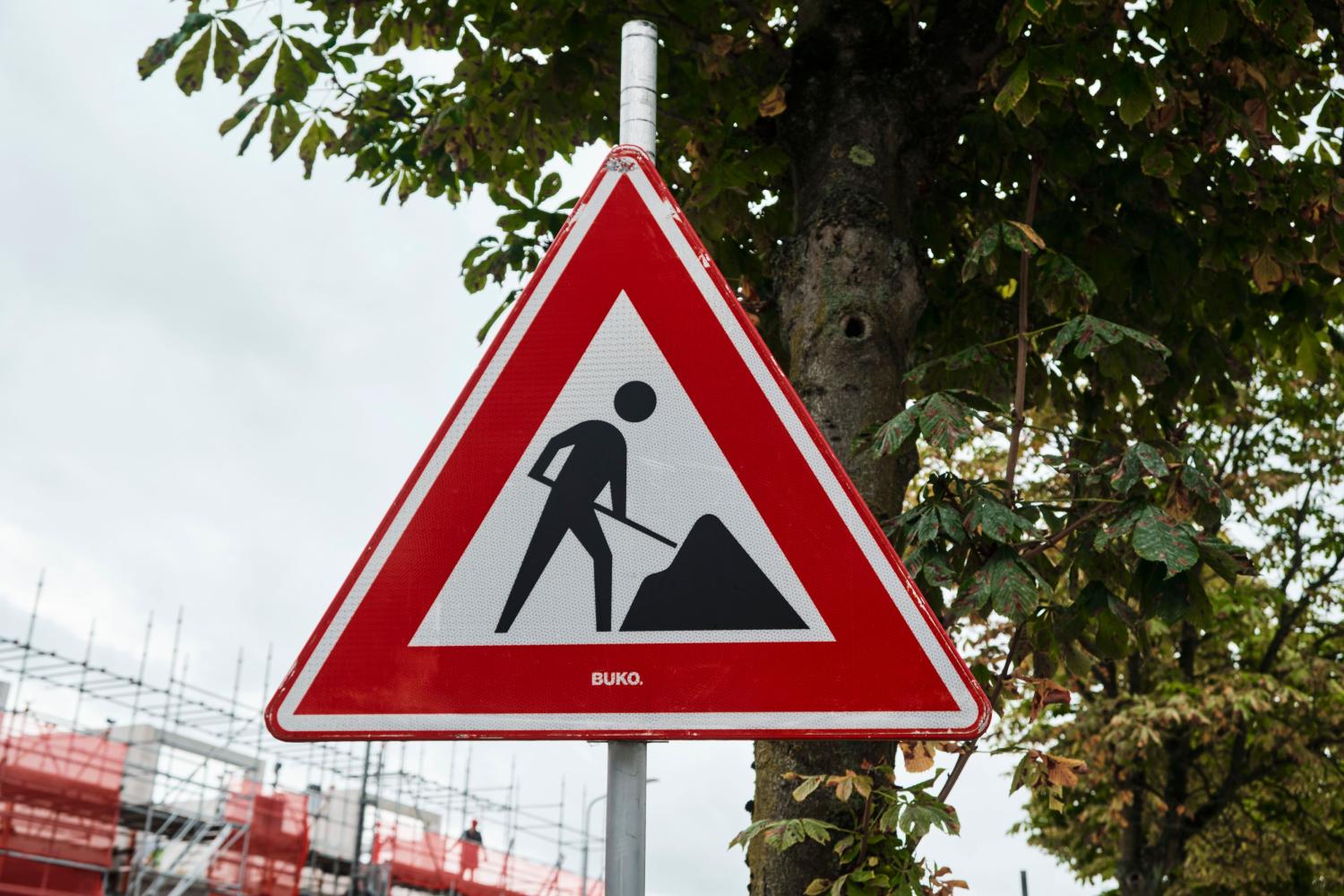 Werkzaamheden bord